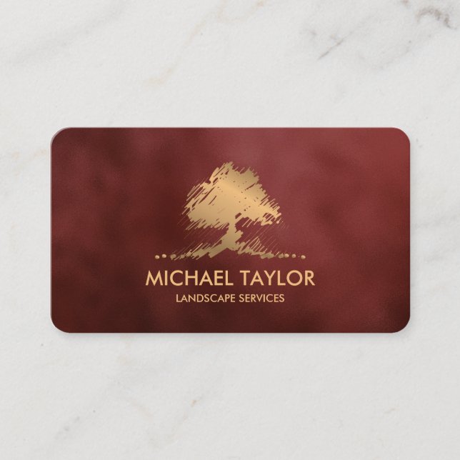 beruflicher Landschaftsschutz und Rasenpflege Visitenkarte (Vorderseite)