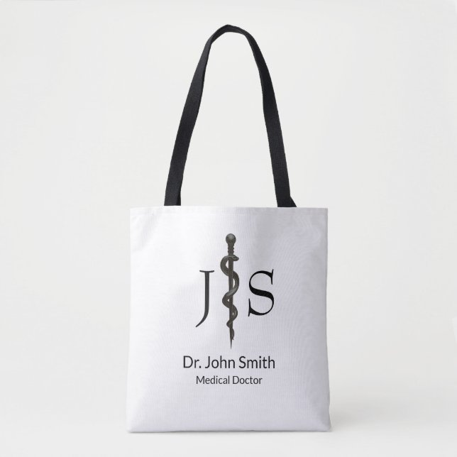 Beruflicher leichter Asclepius Schwarzes medizinis Tasche (Vorderseite)