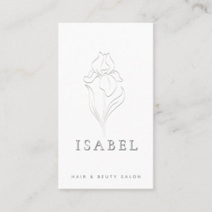 Beruflicher Letterpress floral monogramm Qr Visitenkarte