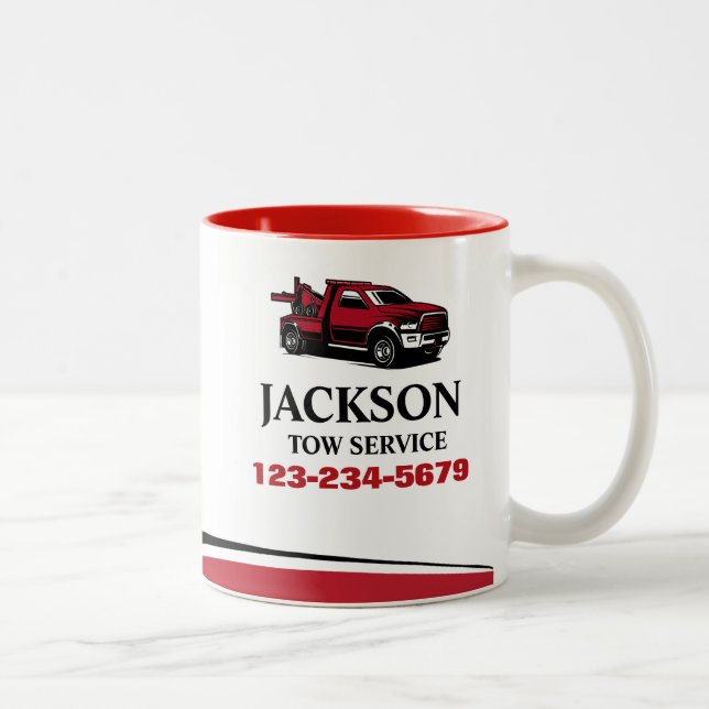 Beruflicher LKW-Dienst Zweifarbige Tasse (Rechts)