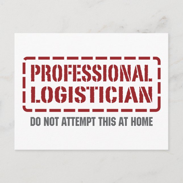Beruflicher Logistiker Postkarte (Vorderseite)