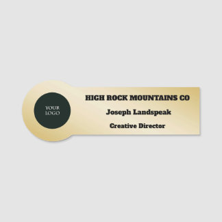 Beruflicher Logomitarbeiter, Gold Metallic Namensschild