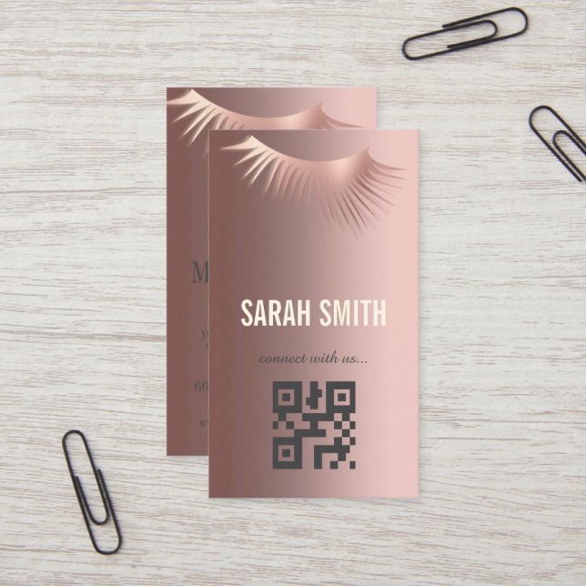 Beruflicher Makeup-Künstler und Augenwischexperte Visitenkarte (Vorderseite/Rückseite Beispiel)