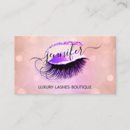 Beruflicher Makeup Lash QR Code Rosa Logo Lila Visitenkarte