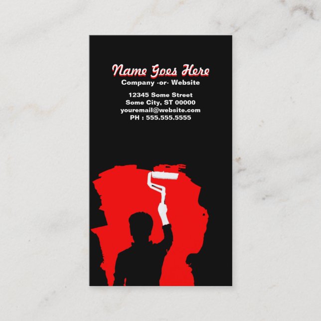 beruflicher Maler Visitenkarte (Vorderseite)