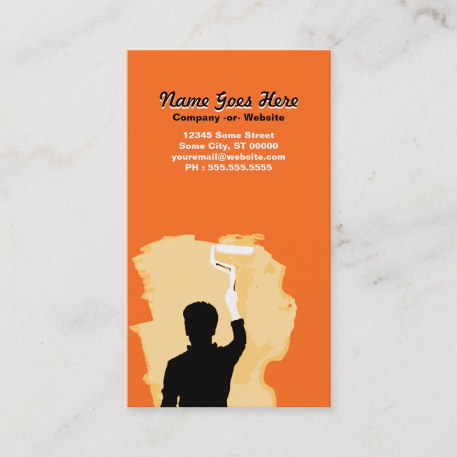 beruflicher Maler Visitenkarte (Vorderseite)