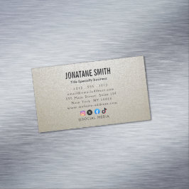 Beruflicher Metallic Look Magnetische Visitenkarte