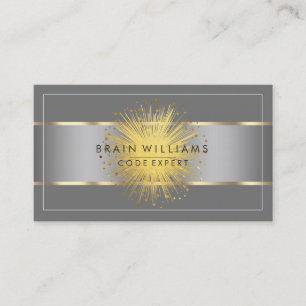 Beruflicher Minimal Elegante Black Gold Finance B Visitenkarte