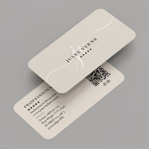 Beruflicher Minimaler Marketing Monogramm Sand Visitenkarte