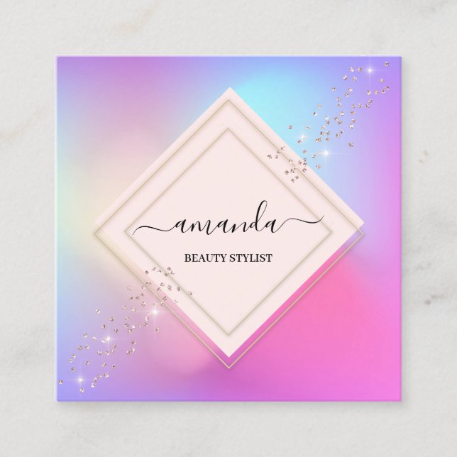 Beruflicher Minimalismus Quadratische Visitenkarte (Vorderseite)