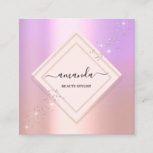Beruflicher Minimalismus Rose Lila Quadratische Visitenkarte