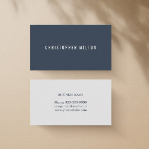 Beruflicher Minimalistischer Blue Light Gray Berat Visitenkarte