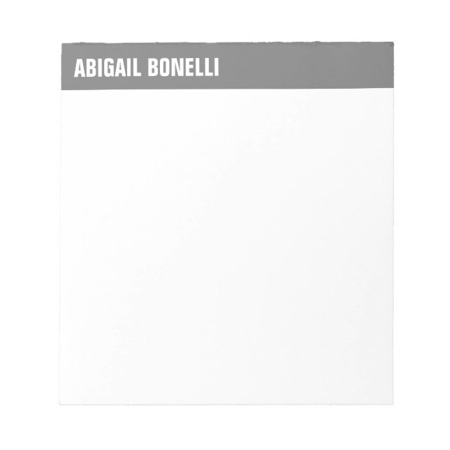 Beruflicher minimalistischer, feiner hellgrau notizblock (Vorderseite)
