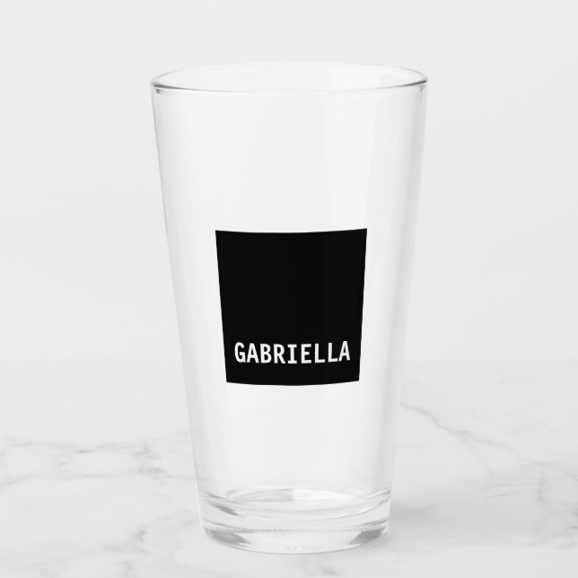 Beruflicher minimalistischer individuelle Name Sch Glas (Vorderseite)
