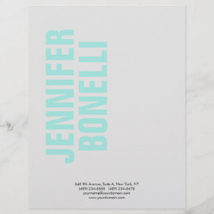 Beruflicher minimalistischer moderner blauer Name Briefbogen