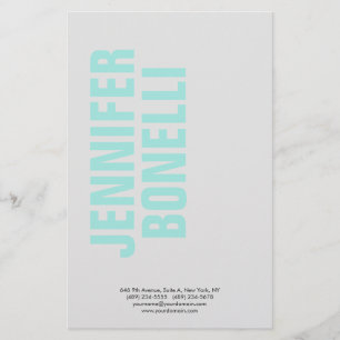 Beruflicher minimalistischer moderner blauer Name Briefpapier