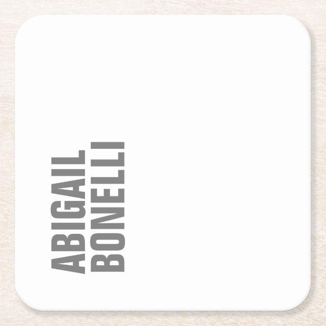 Beruflicher minimalistischer, moderner Grauname Rechteckiger Pappuntersetzer (Vorderseite)