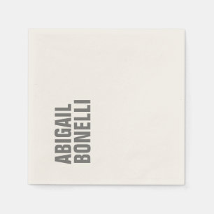 Beruflicher minimalistischer, moderner Grauname Serviette