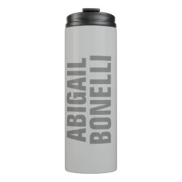 Beruflicher minimalistischer, moderner Grauname Thermosbecher