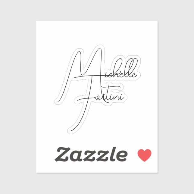 Beruflicher minimalistischer moderner Handschrifte Aufkleber (Blatt)
