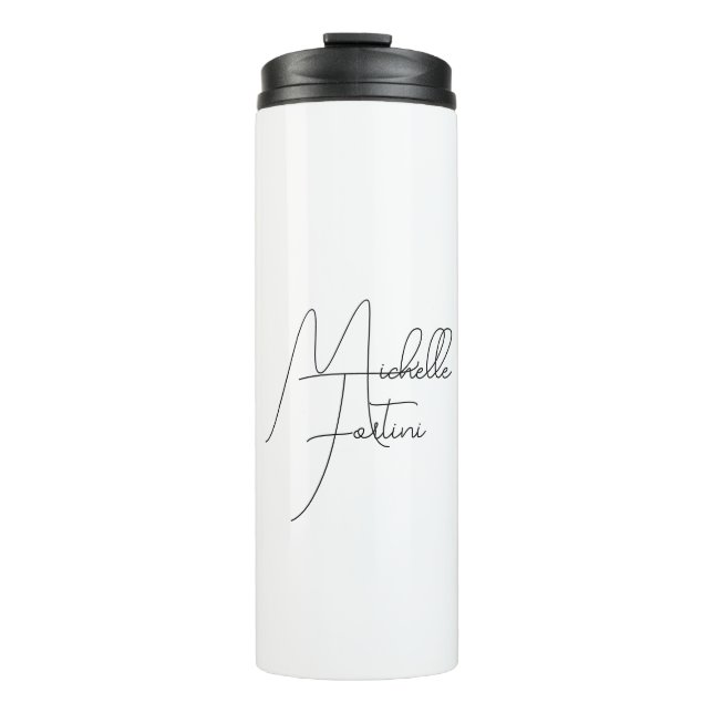 Beruflicher minimalistischer moderner Handschrifte Thermosbecher (Vorderseite)