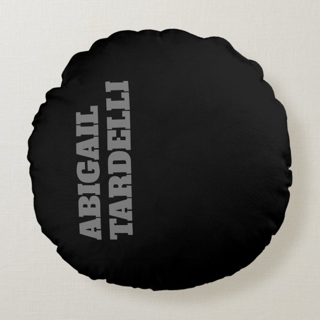 Beruflicher minimalistischer, moderner individuell rundes kissen (Vorderseite)