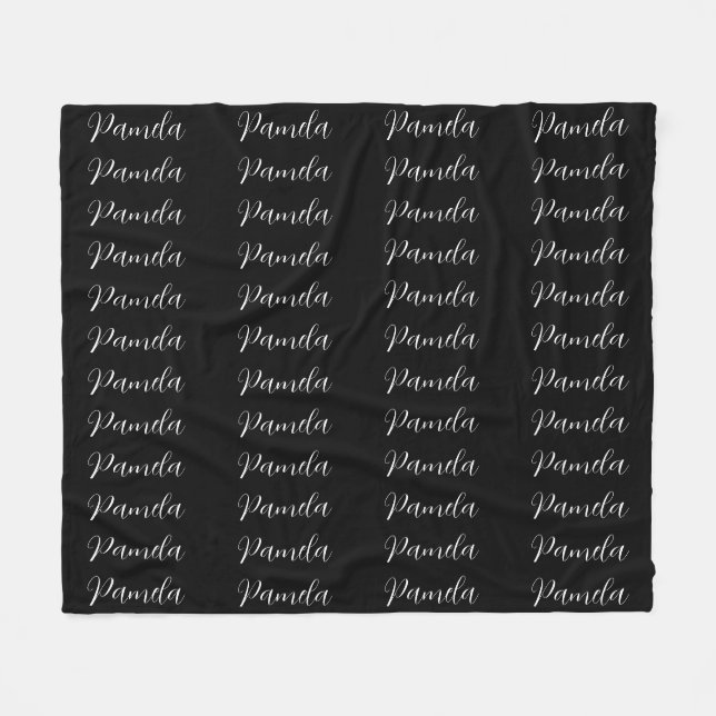 Beruflicher Minimalistischer Name Personalisiert Fleecedecke (Vorderseite (Horizontal))