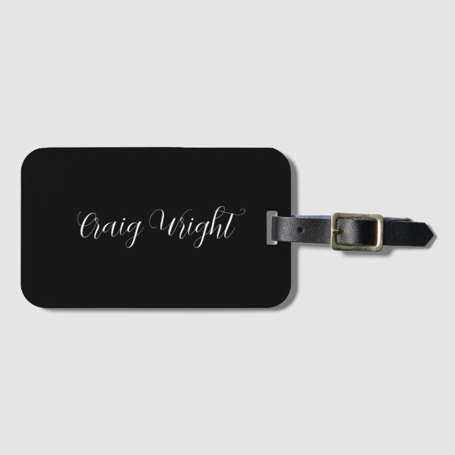 Beruflicher Minimalistischer Name Personalisiert Gepäckanhänger (Vorderseite (Horizontal))