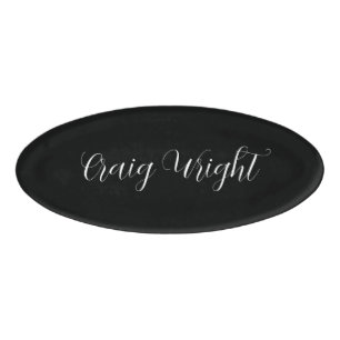 Beruflicher Minimalistischer Name Personalisiert Namenschild