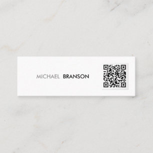 Beruflicher Minimalistischer QR-CODE Mini Visitenkarte