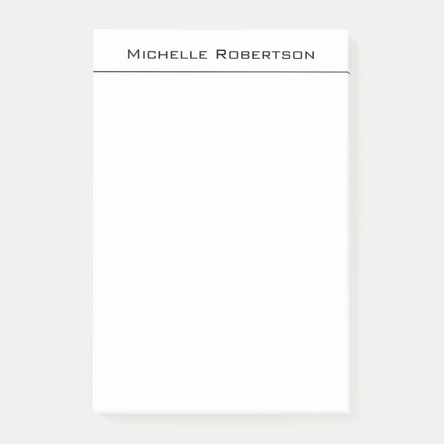 Beruflicher Minimalistischer Schlichter einfacher  Post-it Klebezettel (Vorderseite)
