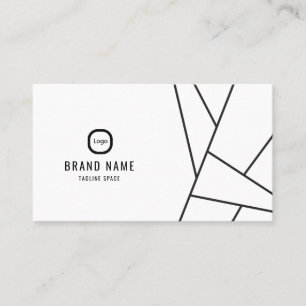 Beruflicher Minimalistischer Schwarz-Weiß-Luxus Visitenkarte