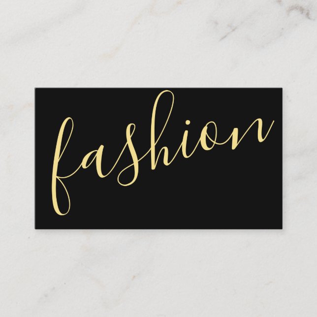 Beruflicher moderner Black&Gold Mode-Stylist Visitenkarte (Vorderseite)