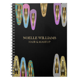 Beruflicher moderner Glitzer Frisur Stylistin Notizblock