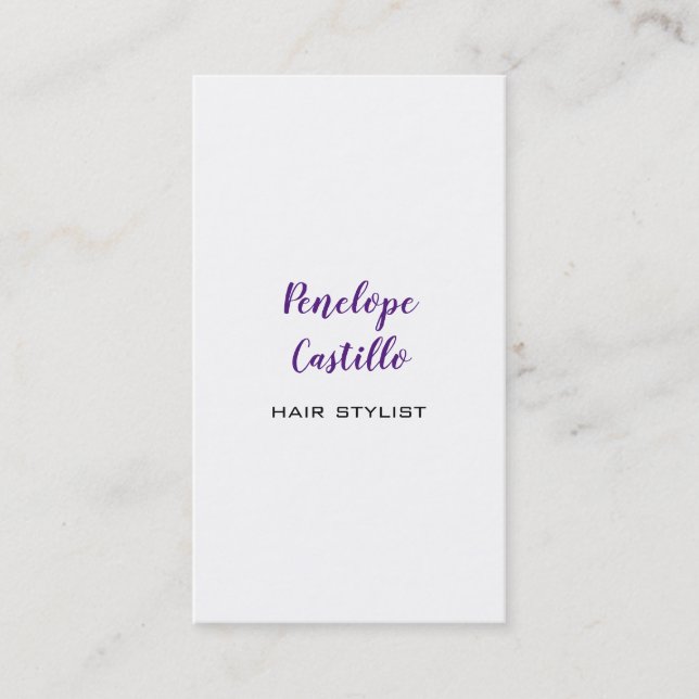 Beruflicher, moderner Handschrift-Hair-Stylist Visitenkarte (Vorderseite)