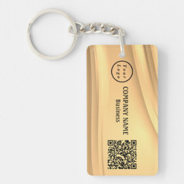 Beruflicher, moderner Minimalistischer Logo-QR-Cod Schlüsselanhänger