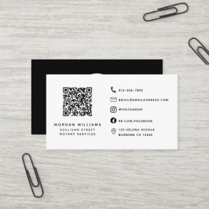 Beruflicher, moderner Minimalistischer Logo-QR-Cod Visitenkarte