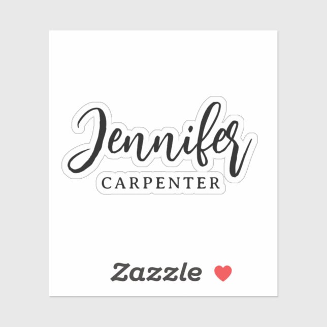 Beruflicher, moderner Minimalname Aufkleber (Blatt)