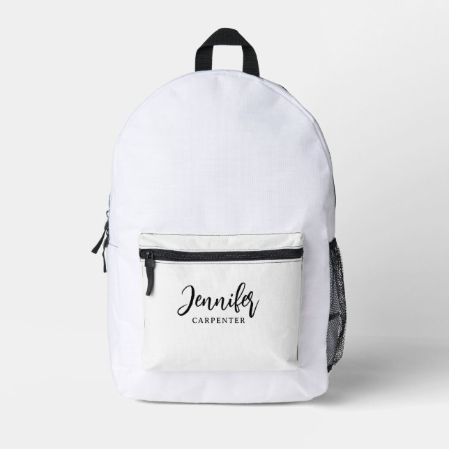 Beruflicher, moderner Minimalname Bedruckter Rucksack (Vorderseite)