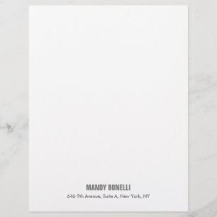 Beruflicher, moderner Minimalname Briefbogen