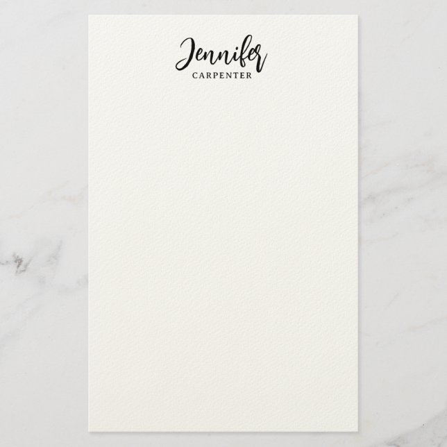 Beruflicher, moderner Minimalname Briefpapier (Vorderseite)