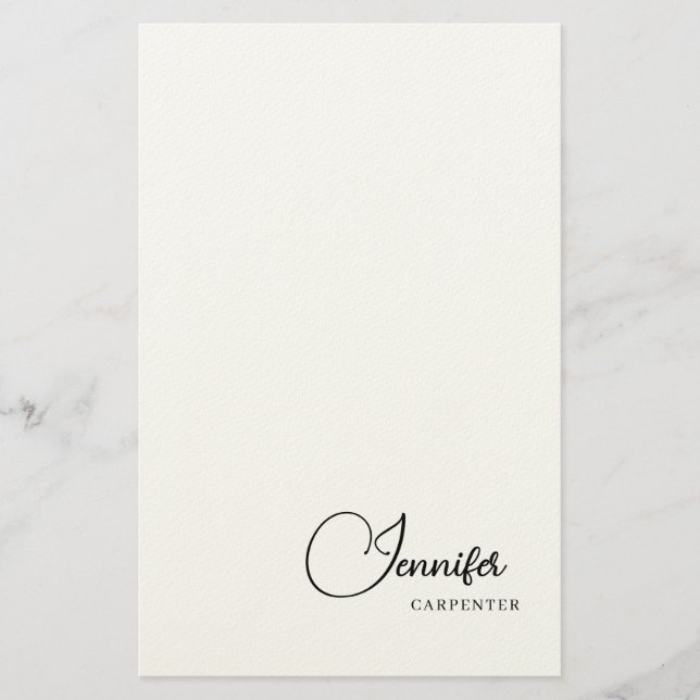Beruflicher, moderner Minimalname Briefpapier (Vorderseite)