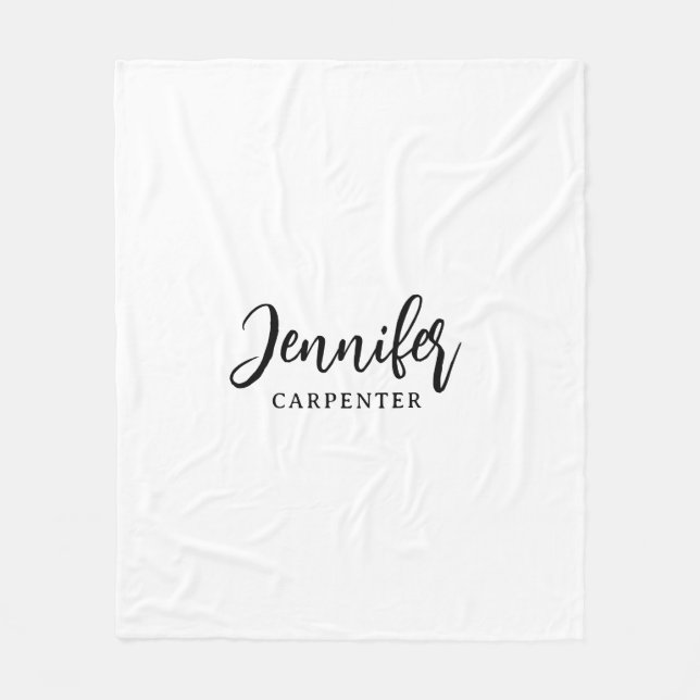 Beruflicher, moderner Minimalname Fleecedecke (Vorderseite)