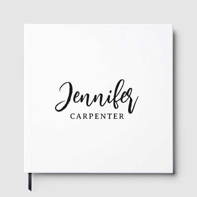 Beruflicher, moderner Minimalname Gästebuch (Vorderseite)