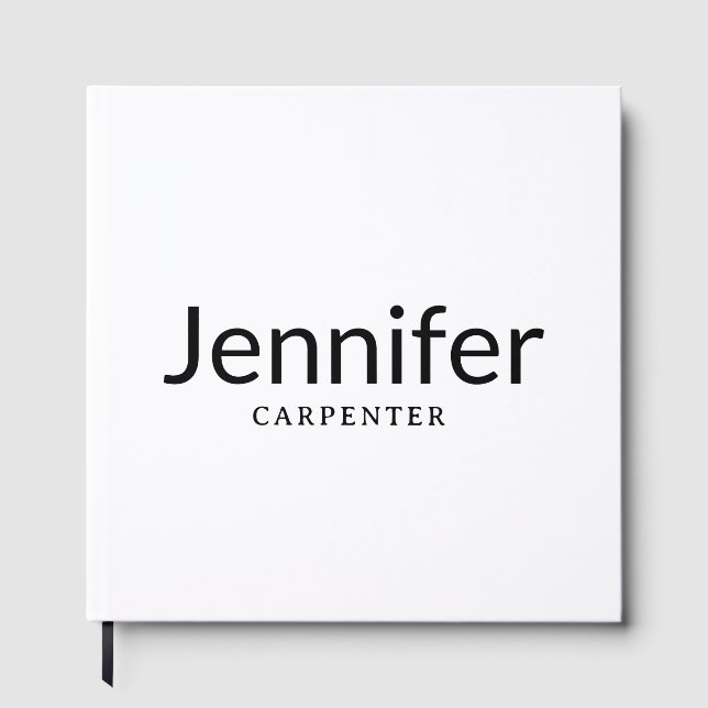 Beruflicher, moderner Minimalname Gästebuch (Vorderseite)