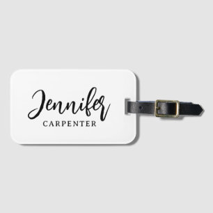 Beruflicher, moderner Minimalname Gepäckanhänger