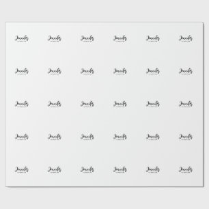 Beruflicher, moderner Minimalname Geschenkpapier