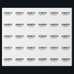 Beruflicher, moderner Minimalname Geschenkpapier<br><div class="desc">Ein perfektes Design,  das in der Wirtschaft oder im Privatleben funktioniert. Ein einfacher,  minimalistischer,  perfekter Look. Nur für dich.</div>