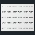 Beruflicher, moderner Minimalname Geschenkpapier<br><div class="desc">Ein perfektes Design, das in der Wirtschaft oder im Privatleben funktioniert. Ein einfacher, minimalistischer, perfekter Look. Nur für dich.</div>