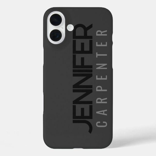Beruflicher, moderner Minimalname iPhone 16 Plus Hülle (Rückseite)